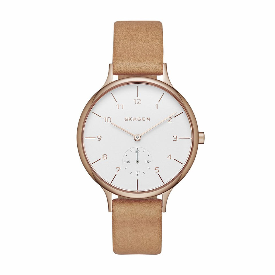 Skagen SKW2405 Ladies Anita Brown Strap Watch