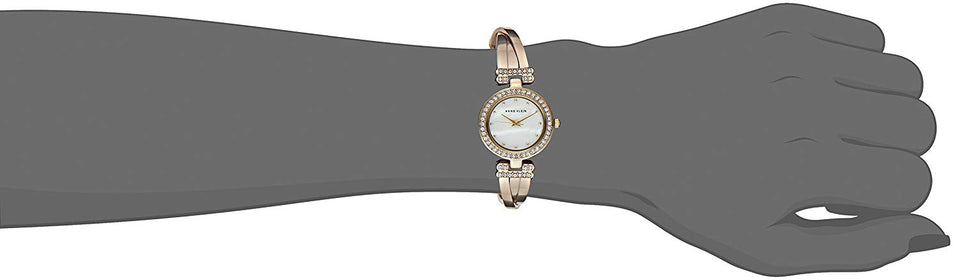 Anne Klein AK/1868GBST Juego de Reloj y Brazalete con Cristales Swarovski, Brazalete en Dorado, para Mujer