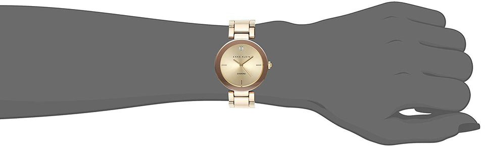 Anne Klein AK/1362 Reloj de pulsera con detalles de diamantes, para mujer
