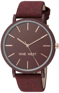 Nine West NW2066BYRG Reloj Análogo para Mujer, color Rojo