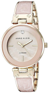 Anne Klein - Reloj de pulsera para mujer con esfera acentuada con diamantes