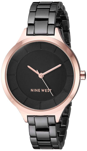 Nine West NW/2225 Reloj de pulsera con detalles en tono oro rosa para mujer